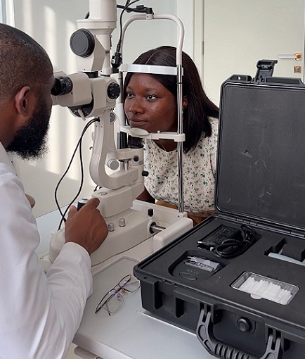Eye examination at Bella Eyecare Clinic